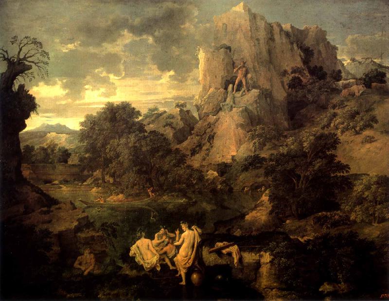 Nicolas Poussin Landscape with Hercules and Cacus Germany oil painting art